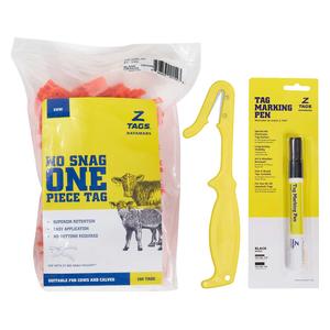 No-Snag Blank Cow ID Ear Tag Bundle  Z Tags
